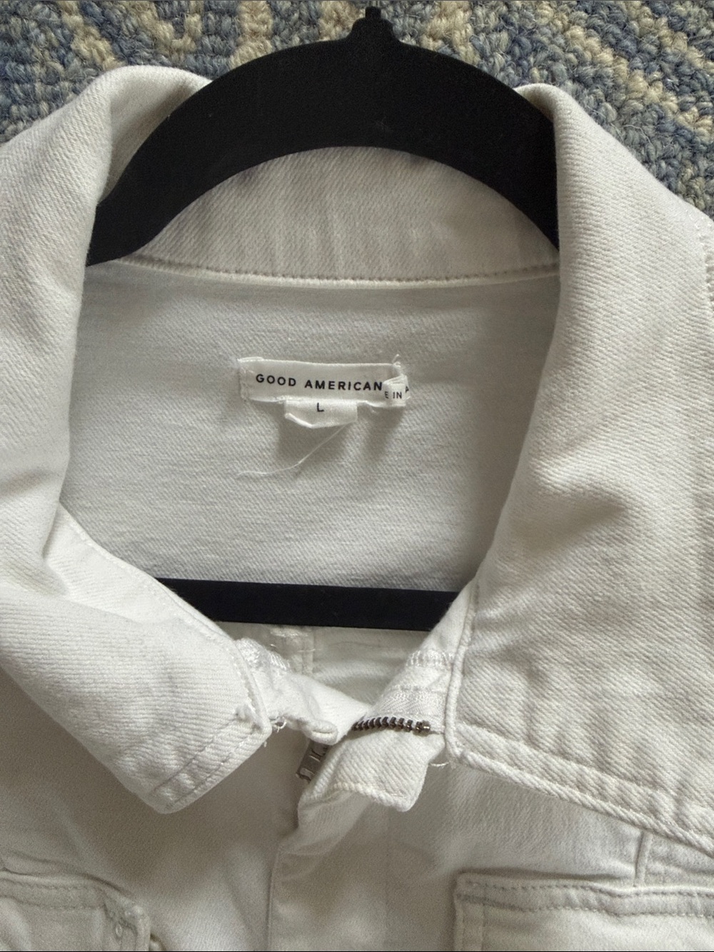 Good American White Short Sleeve Denim Romper Dress from Nordstrom Rack - Picture 3 of 4